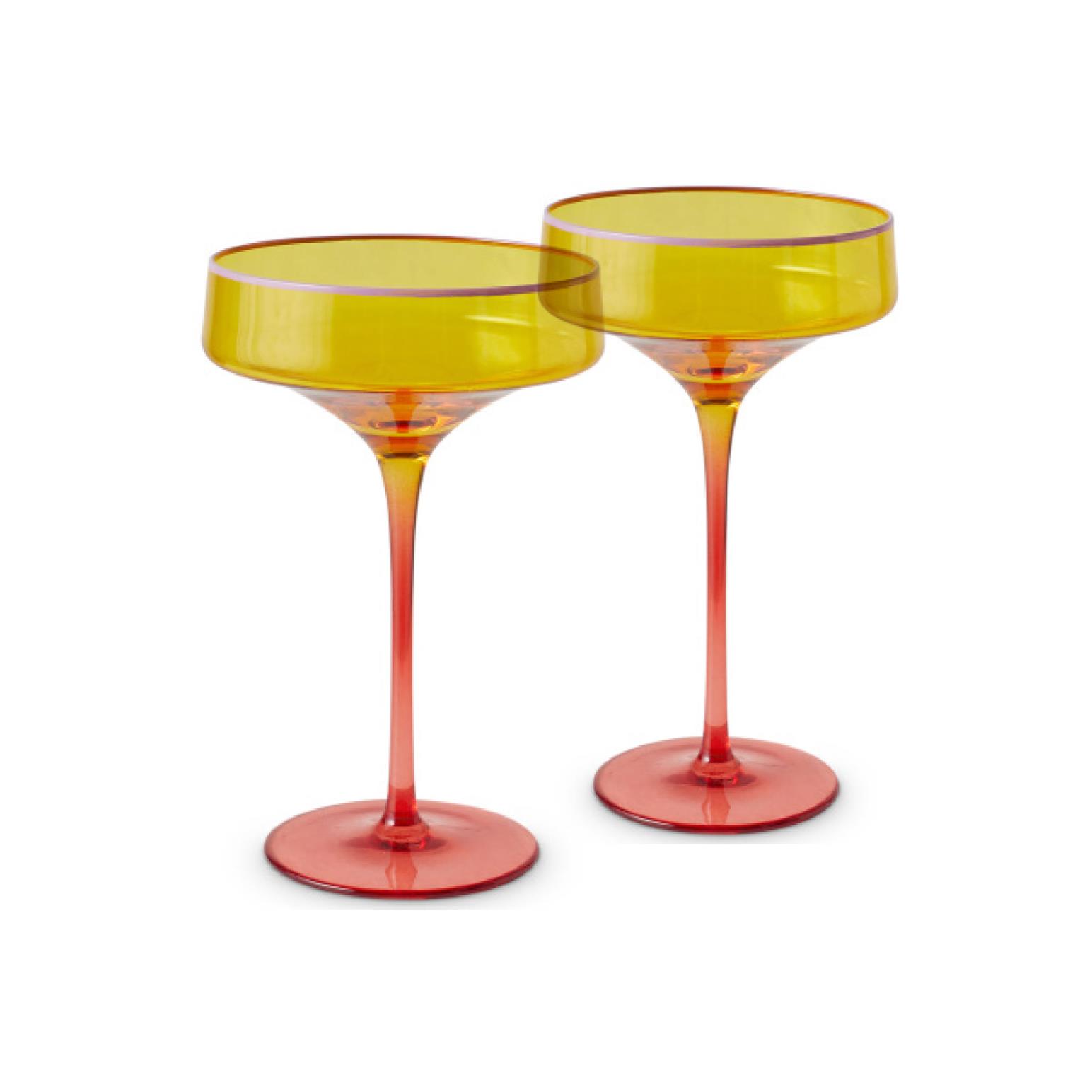 Kip&Co Tropical Punch Coupe Glass 2P Set